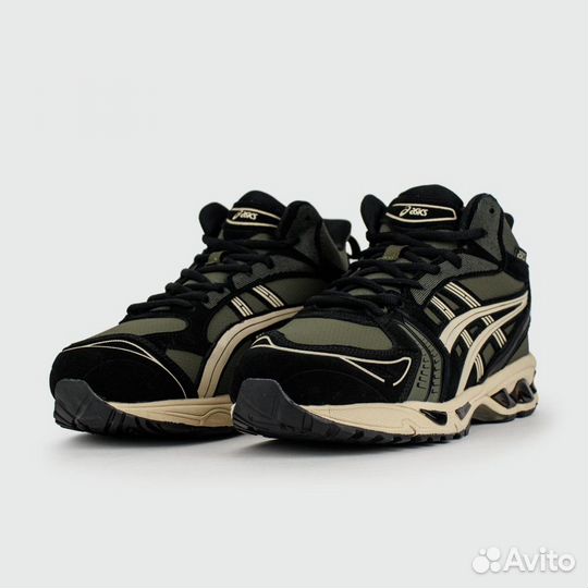 Кроссовки Asics Gel-Kayano 14 Mid Green Black with Fur (арт. 25764)