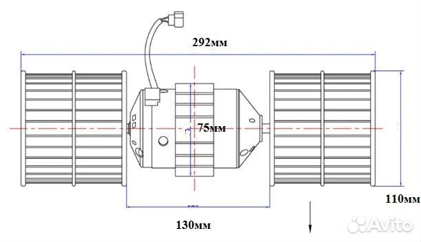 Мотор Печки Hitachi ZAX70 51500-41110 / 502725-173