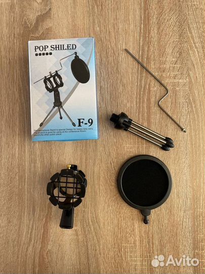 Держатель паук для микрофона + поп фильтр + стойка