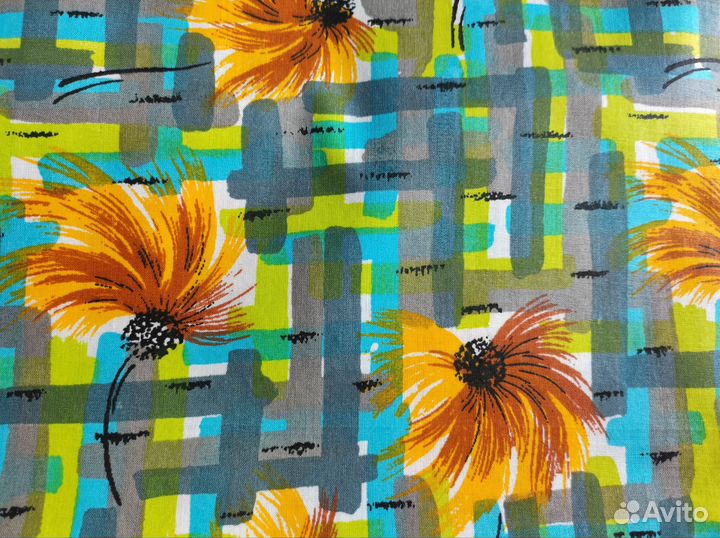 Ткань хлопок Ситец СССР отрез 6м*88см