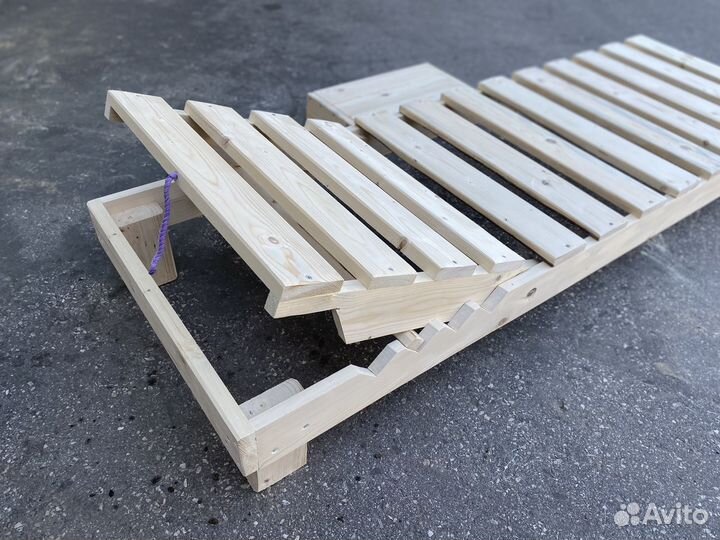 Шезлонг лежак деревянный