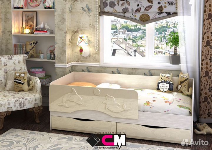 Кровать Алиса (Дельфин) 80*160