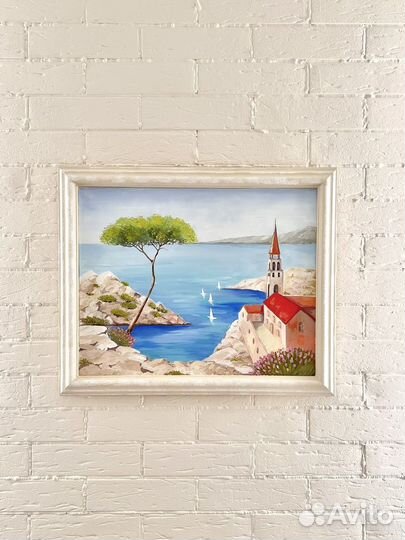 Картина морской пейзаж маслом на холсте