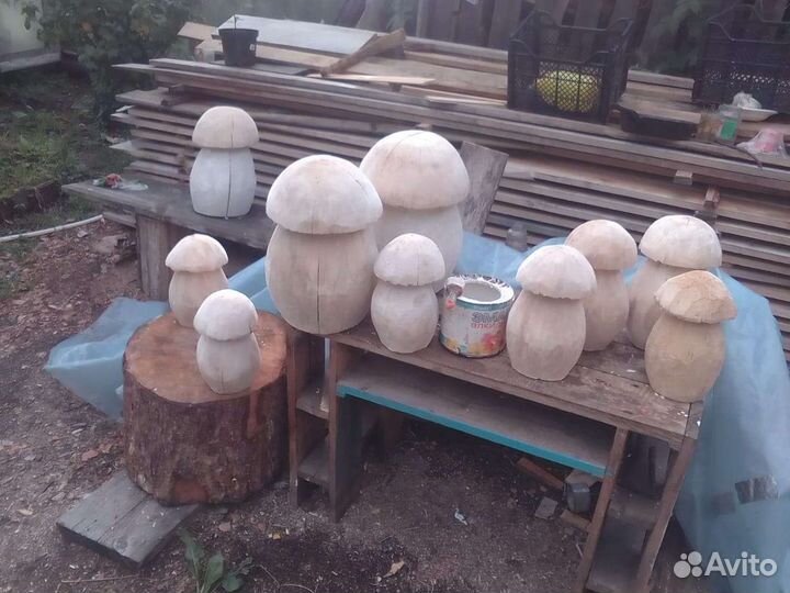 Фигуры садовые из дерева