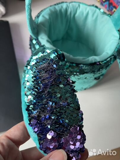 Детская корзинка декоративная из паеток