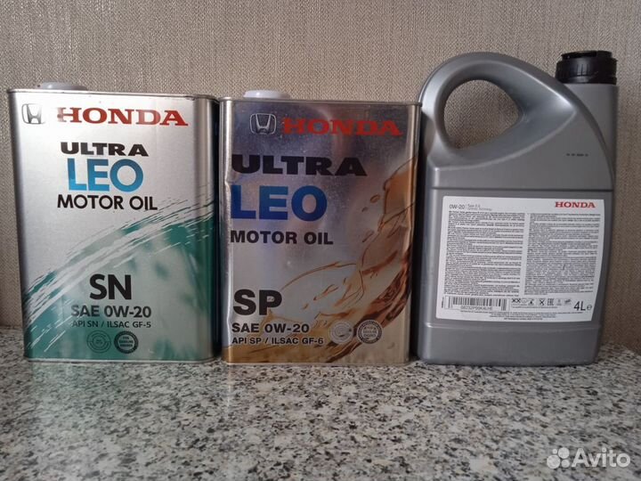 Моторное масло Honda Ultra Leo SN SP Type2 0w20 4л