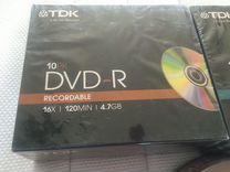 Диски новые TDK DVD+R для записи видео