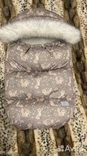 Конверт зимний на овчине от 0-6 месяцев(56-80см)