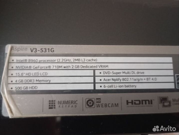 Acer Aspire V3-531G