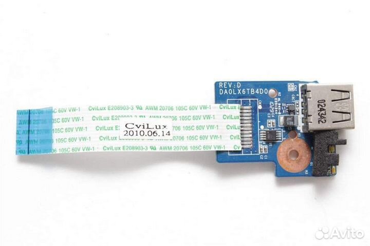 USB плата DA0LX6TB4D0 REV: D (1 USB + шлейф) HP Pa