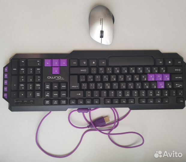 Мембранная клавиатура с беспроводной мышкой