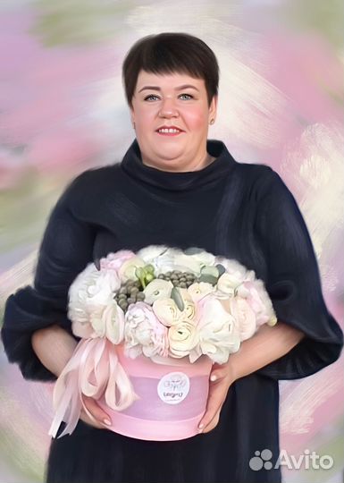 Портрет по фото на натуральном холсте