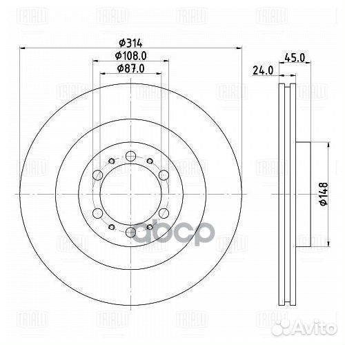 Диск тормозной Mitsubishi Pajero Sport (98) /L2