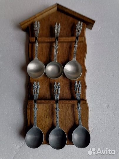 Набор старых оловянных ложек Германия