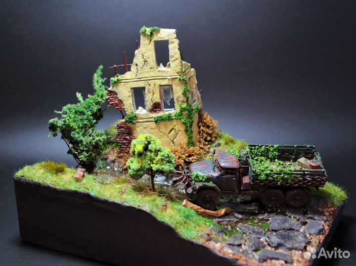 Диорама Постапокалипсис ЗИЛ-131 масштаб 1:72