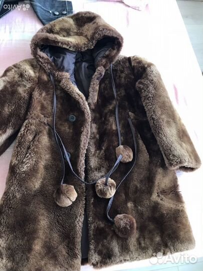 Шуба детская натуральная мутоновая для девочки