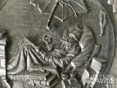 Настенное панно. Олово. Дерево. Германия