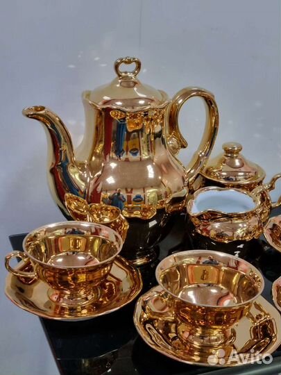 Кофейный сервиз, Золотое мокко. Польша 70 е го