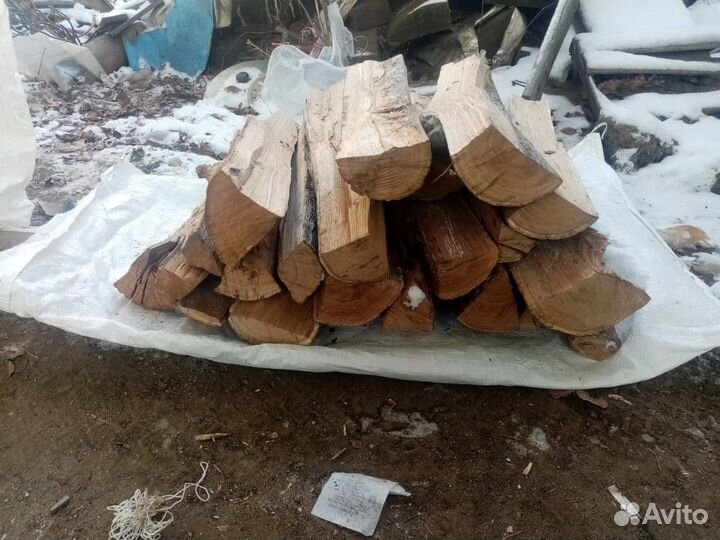 Дрова в мешках дуб