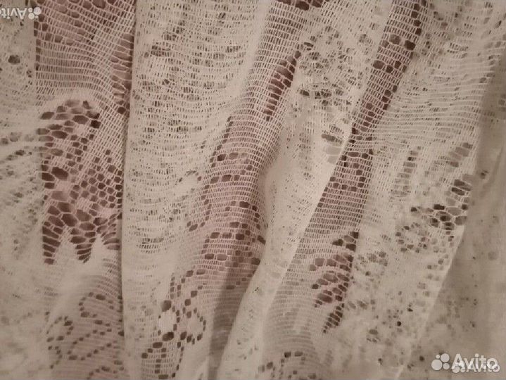 Тюль белый отрез 1м 80см на 2м 50см