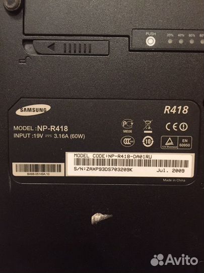 Ноутбук Samsung R418