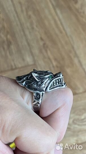 Серебряная печатка «Волк»