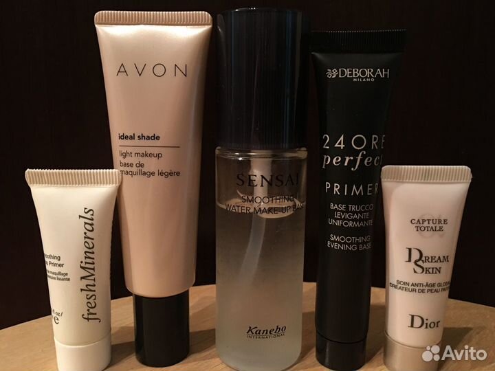 Пробники тональных кремов и полные версии их