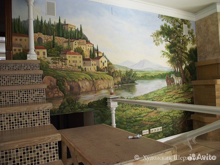 Художественная роспись стен, барельеф