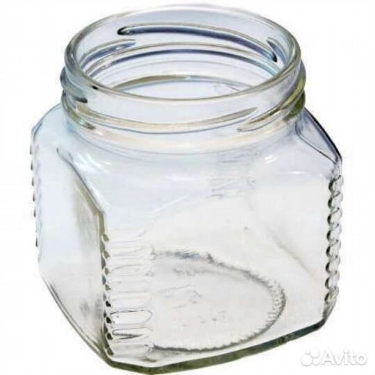 Банка стеклянная квадрат