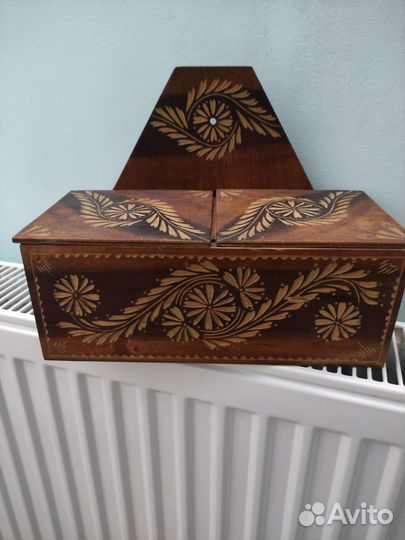 Шкатулка резная деревянная СССР для кухни