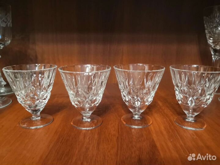 Бокалы, фужеры хрустальные, винтаж, СССР