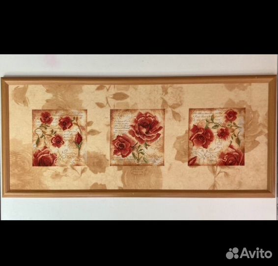 Вышитая картина Розы