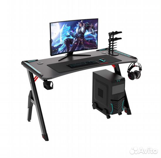 Компьютерный стол с RGB подсветкой 140 см