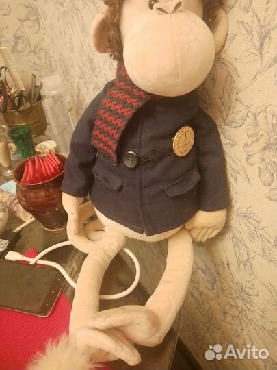 Игрушка мягкая большая обезьяна