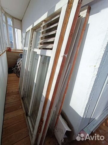 Окна деревянные (стекло + рама),цена за все