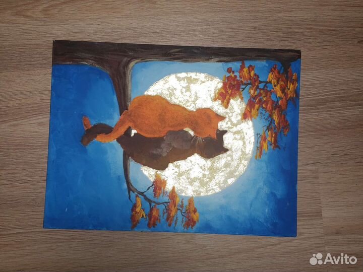 «Влюбленные» Картина в раме 40х30