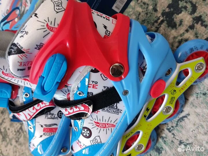 Роликовые коньки детские hot wheels 34-37