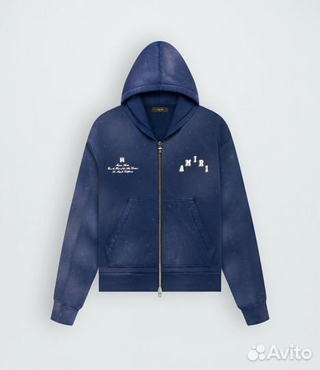 Зип худи Amiri Vintage Collegiate Blue