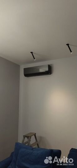 Тихий инверторный кондиционер до 30м2 черный