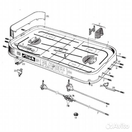 Настольный хоккей Stiga запчасти