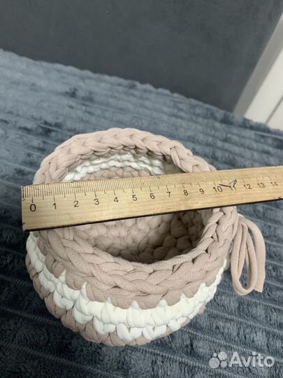 Корзина из трикотажной пряжи