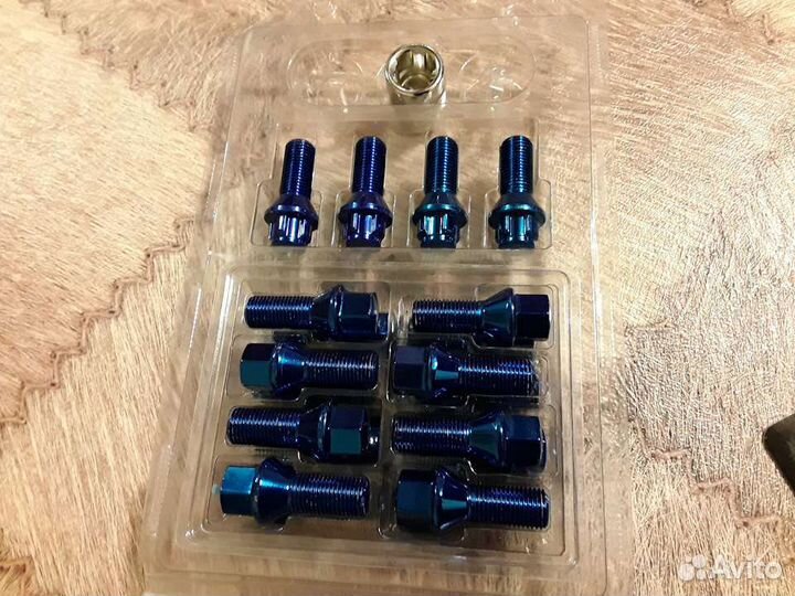 Болт секретный Anmax 12х1,5х52/27 Blue 16 болтов +