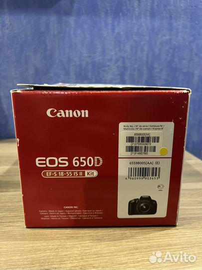 Фотоаппарат canon eos 650d 18-55is