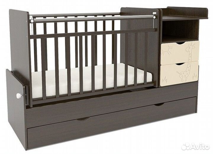 Детская кроватка с маятником трансформер