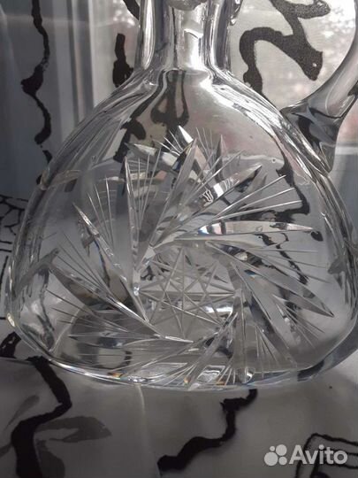 Графин-соусник,Германия,хрусталь и кувшин,хрусталь