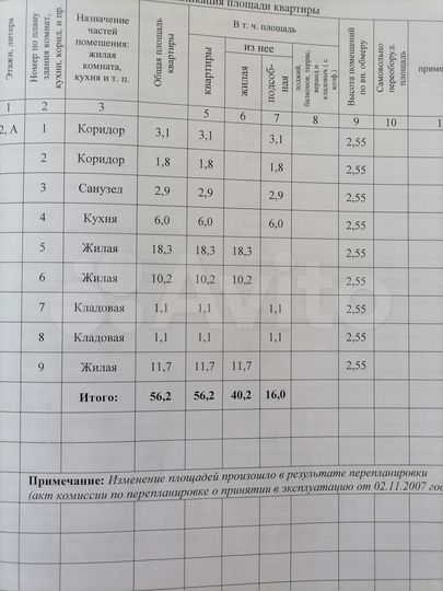 3-к. квартира, 56,2 м², 2/5 эт.