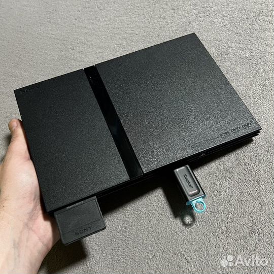 PlayStation 2 Slim 77008 (Игры, 2 Геймпада)