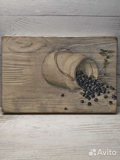 Доска из сосны для подачи(поднос) 6 разных рисунко