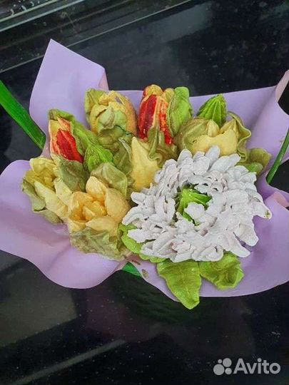 Зефирный букет, кондитерские изделия, десерты