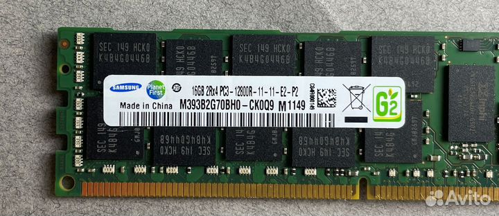 DDR3 16GB ECC REG samsung 12800R серверная